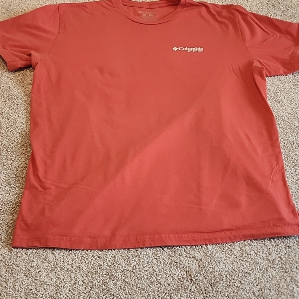 Columbia PFG Mens Size XL, Red Alabama Fishing T-Shirt